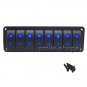12-24V 8 Gang Dual Blue LED Rocker Switch Panel For RV Boat Yacht Car Marine