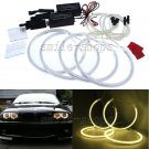 4pcs Yellow Warm White CCFL Angel Eyes Halo Rings Kit For BMW E46 E39 E38 E36