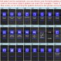 10 Gang LED Rocker Blank Switch Panel Marine Boat Car Voltmeter Circuit+ Labels