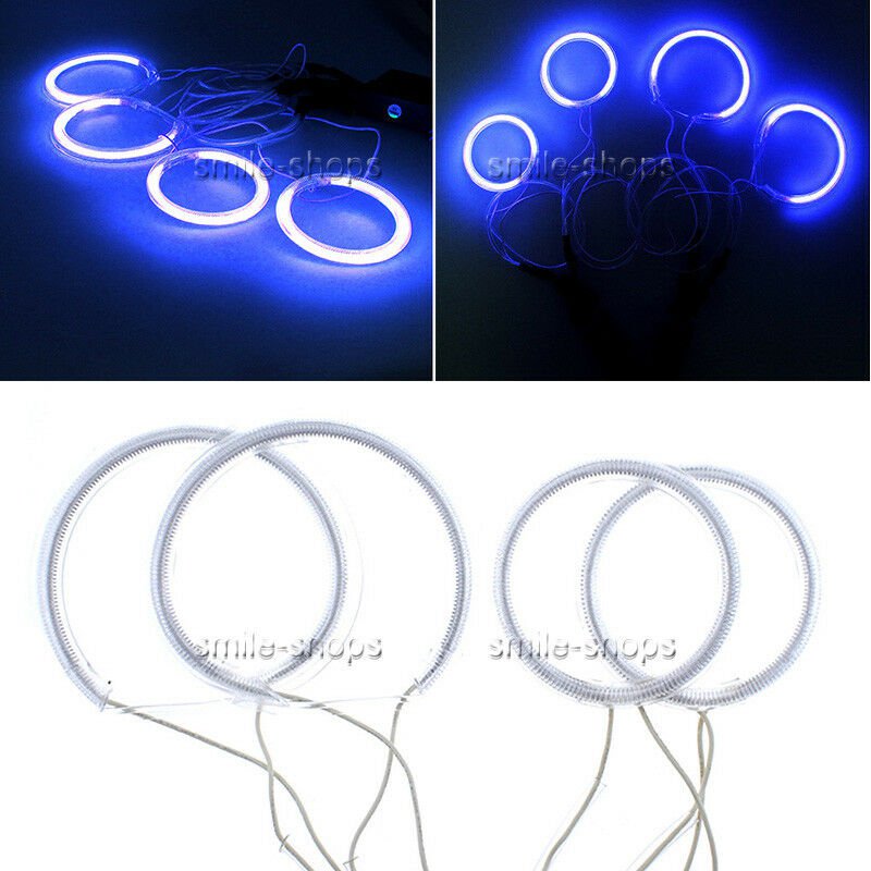 4pcs Blue 10000K CCFL Angel Eye Halo Ring Headlight LED Kit For Mazda 6 03-07