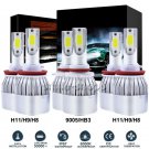 3900W 9005+H11+H11 LED Headlights For Honda Civic Odyssey Pilot High/Low+Fog Kit