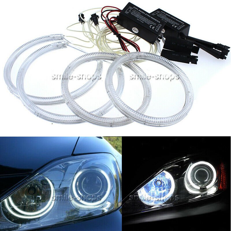 4 x Super White CCFL Headlight Angel Eye Halo Rings For 06-13 Lexus IS250 IS350