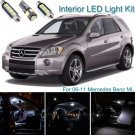 19pcs Xenon White Interior LED Light Package Kit Deal For Mercedes Benz ML 06-11