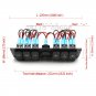 6 Gang Rocker Switch Panel Circuit Breaker LED Voltmeter for RV Car Marine Boat
