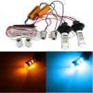2pcs 42SMD 1156 Switchback Dual Color Ice Blue Yellow Turn Signal LED Lights Kit