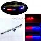 1x 96 SMD LED Waterproof Flash Car Knight Rider Strip Light Red Blue Remote 12V