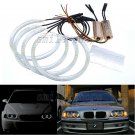 4pcs Dual Color SMD LED Angel Eyes Halo Rings Bright DRL For BMW E36 E38 E39 E46