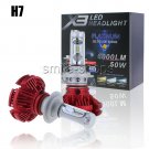 2pcs H7 50W 12000LM ZES LED Car Headlight Kit High/Low Light Bulb 6000K White