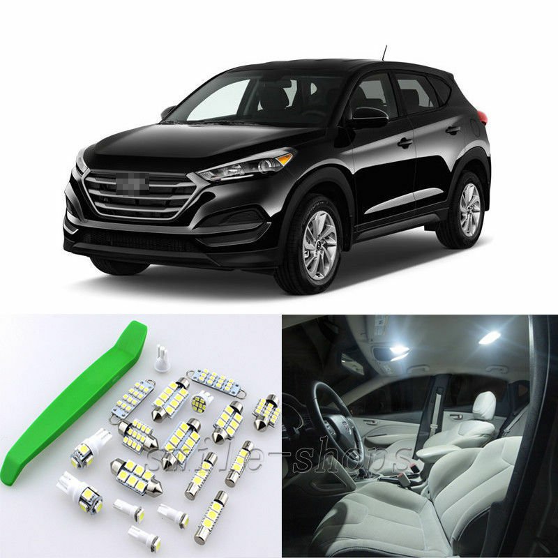 HID White 11pcs Interior LED Light Kit for 2016-2017 Hyundai Tuscon + Free Tool