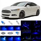 10pcs Ultra Blue LED Interior Light Package Fit For 2010-2014 Ford Fusion