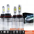HB5 9007 LED Headlight + 9145 H10 Fog Light Combo Kit For Jeep Liberty 2002-2007