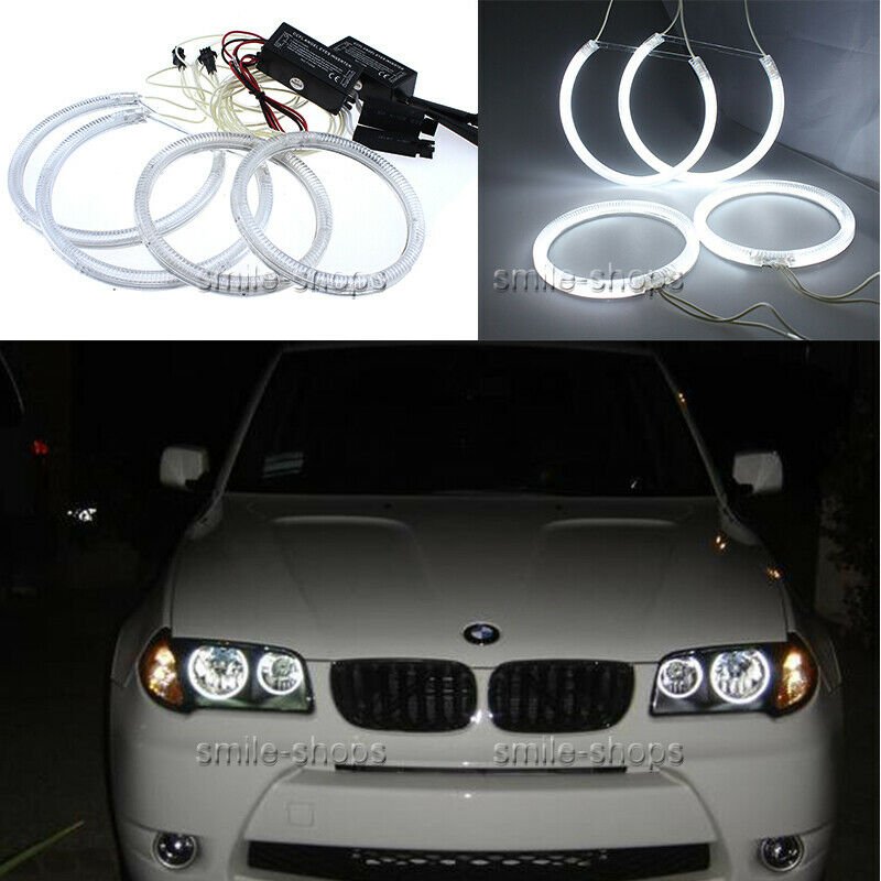For BMW E83 X3 2000-2010 CCFL Angel Eyes 6000K White Halo Rings Headlight Kit