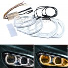 For E90 E91 Sedan Wagon LED Angel Eyes Halo Rigns Crystal DTM Style Dual Colors