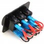 Waterproof 12/24V 3 Gang Rocker Switch Panel Circuit Breaker for Car Marine Boat