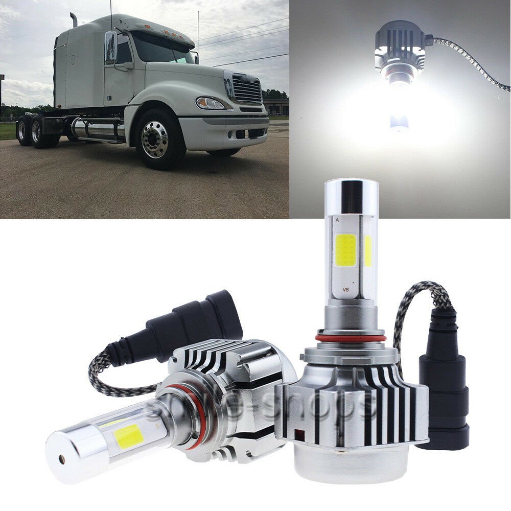 2Pcs 9006 LED Headlight Bulb Conversion Kit For Freightliner Columbia 96-13 Low