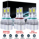 6Pcs LED Headlight+Fog Light Bulb For 2013-2015 Ram 1500 2500 3500 w/Projector