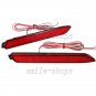 2 x Red Lens LED Bumper Reflector as LED Taillight Brake Lights For Lexus Toyota