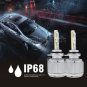 2X 9012 HID Car Headlight Bulb High Low Beam AC 55W 6000K White High Power