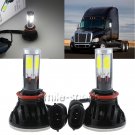 2Pcs H11 80W LED Headlight For 2008-2016 Freightliner Cascadia Commercial Truck