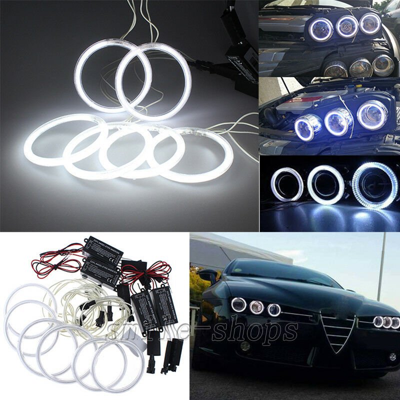 6pcs White CCFL LED Angel Eyes Halo Rings Light Kit For Alfa Romeo 159 2005-2011