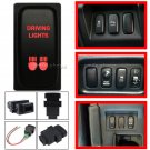 ON-OFF Push Switch DRIVING LIGHTS Red LED For Mitsubishi Pajero Triton Lancer 3A