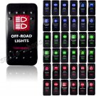 Red Light Off Road LED 12V 20A 10A 5pin Rocker Toggle Switch Car Boat Waterproof