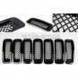 9x Front Grille Mesh Inserts + Headlight Lamp Cover For Jeep Patriot 2011-2017