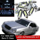 16pcs Interior LED Light Bulbs Package Kit for 1994-2001 Mercedes E Class White