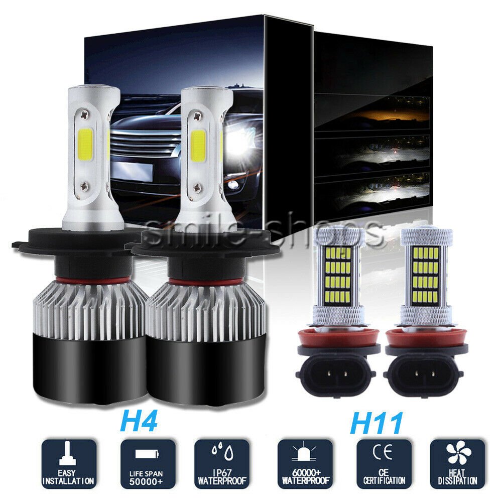 COB LED Headlight Bulb 9003 H4 Fog Light H9 H11 For Toyota Tacoma Yaris Tundra