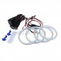 White Angel Eye Halo Rings Kit For BMW E46 3 Series 2D 2 Door Coupe 2DR Facelift