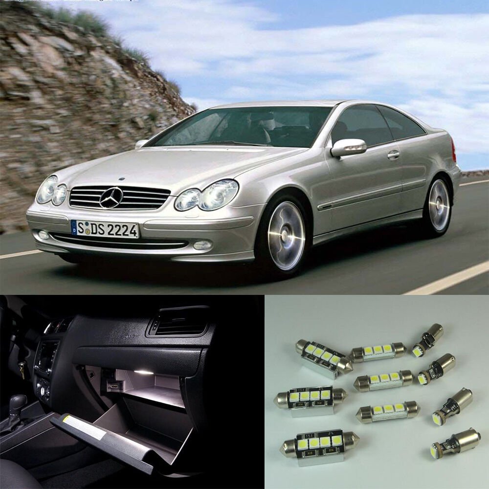 16pcs white Interior LED light kit for Mercedes Benz CLK class W209 (2003-2009)