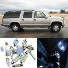 17pcs White Interior LED Ligt Package Kit for Chevy/GMC Suburban 1995-1999