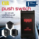 12V 3A Push switch Bright Red LED LIGHT BAR on/off Fit Nissan Frontier 1pcs