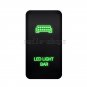 40mm*20mm Push Switch Green LED Light Bar + Dual USB For Toyota 4Runner Tacoma