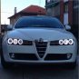 6pcs 95mm 90mm 85mm White CCFL Angel Eyes Halo Ring For 2005-2011 Alfa Romeo 159