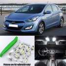 White 9pcs Interior LED Light Kit for 2013-2016 Hyundai i30 + Free Tool