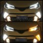 Car LED Headlight Light Bar DRL Turn Signal Light Flowing Lamp White+Amber 60CM