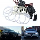 For Alfa Romeo 159 2005-2011 CCFL White Angel Eye Halo Rings Kit 95mm 90mm 85mm