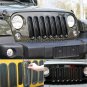 For 2007-2017 Jeep Wrangler JK Black Front Grille Bezel Mesh Insert Trim Cover