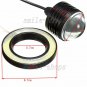 Pair 3.5" Projector Car LED Fog Light Headlight White COB Angle Eyes Halo Ring
