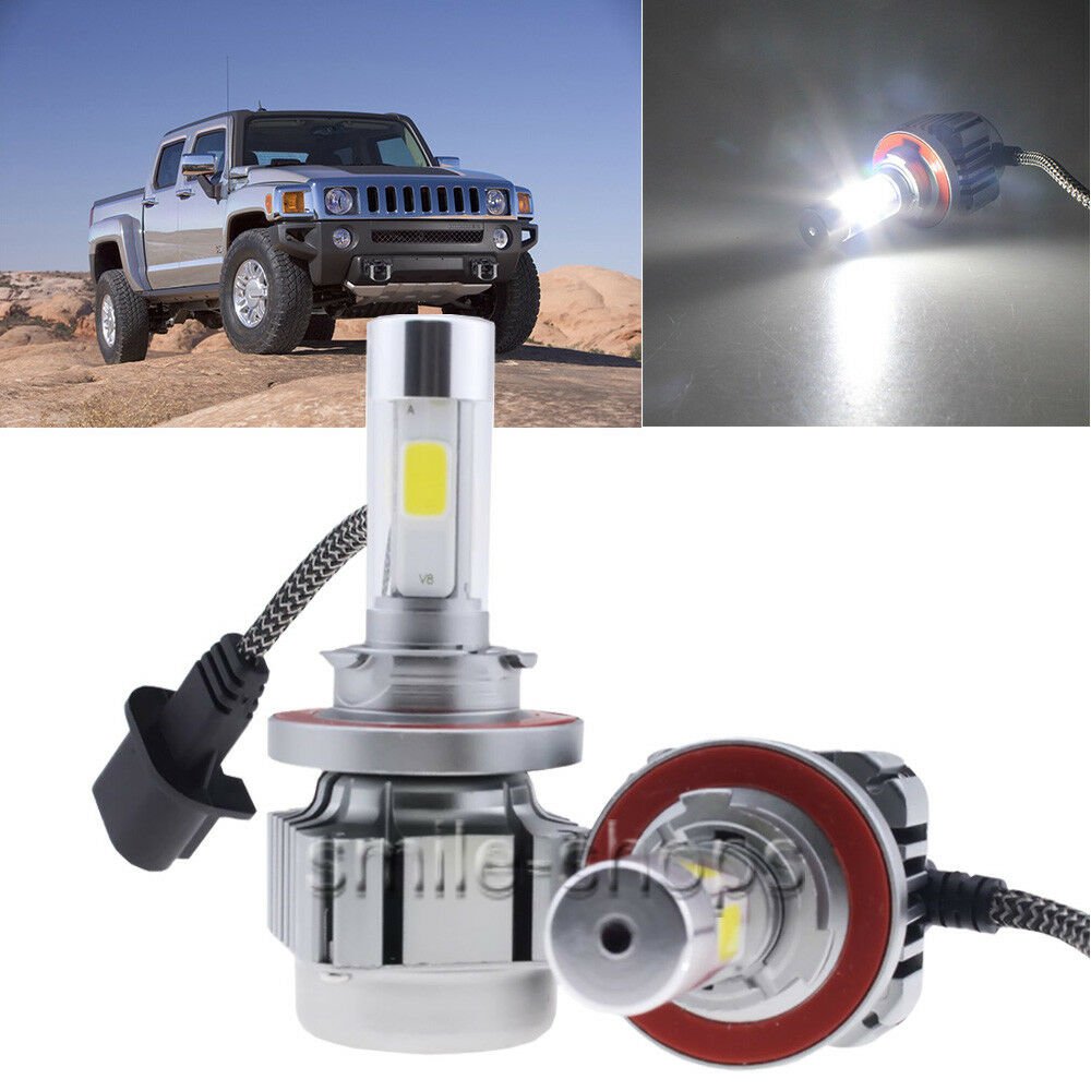 2Pcs 9008 H13 LED Headlight Bulbs Kit High Low Beam 120W For Hummer H3 2006-2010