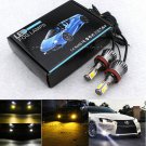 2pcs Switchback Dual Color White & Amber H11 H8 H9 Fog Light Driving Lamp DRL