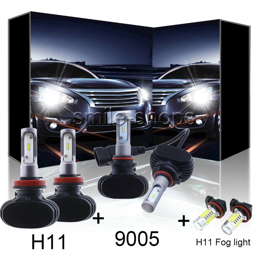 Combo H11 9005 9040 LED Headlight Bulb Fog Light For Dodge Ram 1500 2500 3500 4X