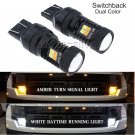 2pcs Bright Switchback DRL Parking Turn Signal LED Lights For 16-17 Accord Civic