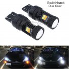 2pcs 7443 Switchback Front Parking Turn Signal LED Lights For 15-17 Toyota Camry