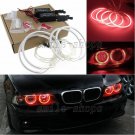 4pcs Red LED CCFL Angel Eye Halo Rings Light For BMW E38 E39 E46 3 5 7 Series