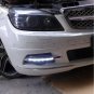 2 X 6000K White LED DRL Daytime Running Lights For Mervedes Benz W204 C300 08-10