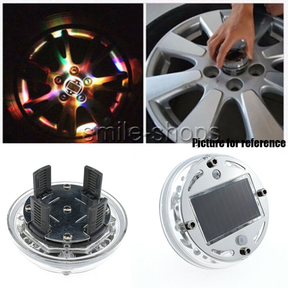 4-Mode RGB Car Auto Solar Energy Flash Wheel Tire Light Lamp Decoration 12 LED