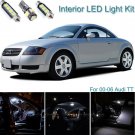 10pcs Bright White Interior LED Light Package Kit Deal For Audi TT 2000-2006