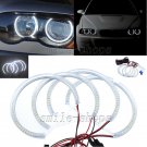 4pcs Bright White SMD LED Angel Eye Halo Ring For BMW E46 3 Series Non Projector